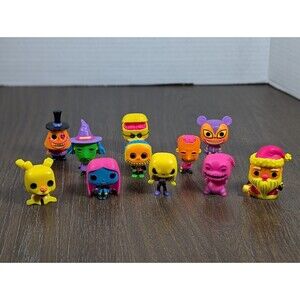 Funko Pop Black Light Nightmare Before Christmas Mini Figurines LOT OF 11 Disney